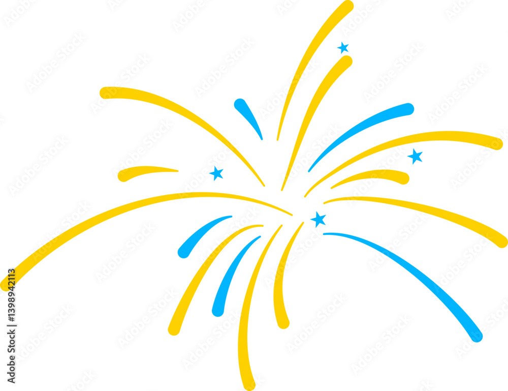 Fototapeta premium colorful firework firecracker cartoon