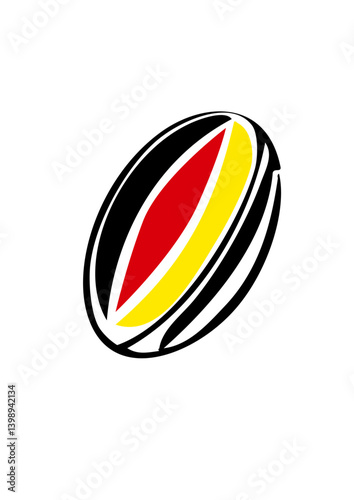 Free Download ballon rugby Allemagne couleur  - GFXLoad