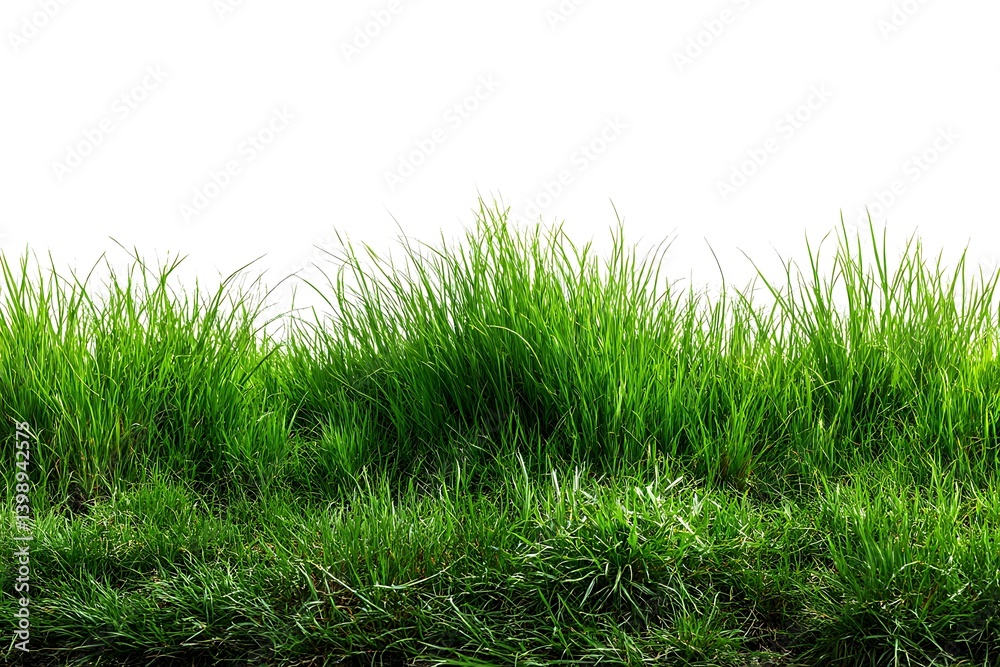 Obraz premium Fresh Lawn Texture White Isolated Scene 