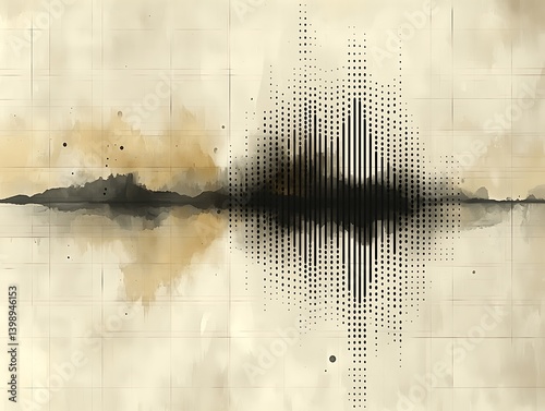 A delicate dot-grid pattern in muted earthy tones, designed for a minimalist presentation slide or banner, with evenly spaced dots and a subtle textured overlay, high-resolution.