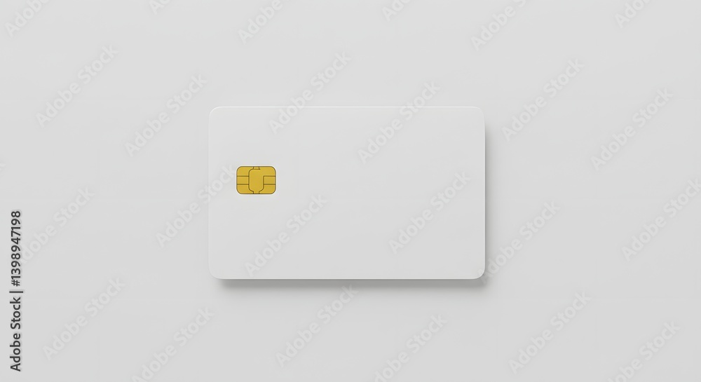 Blank White Smart Card with Chip for Payment and Access Control Blank White Smart Card with Chip for Payment and Access Control