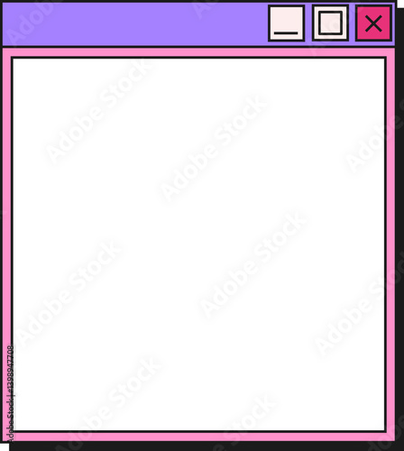 Lined Retro UI Internet Browser Pop up
