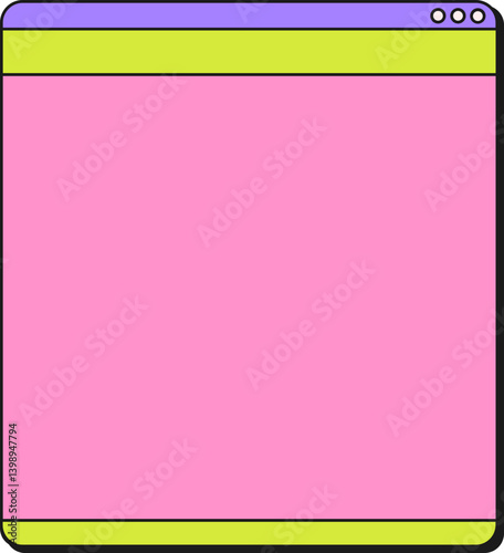 Lined Retro UI Internet Browser Pop up
