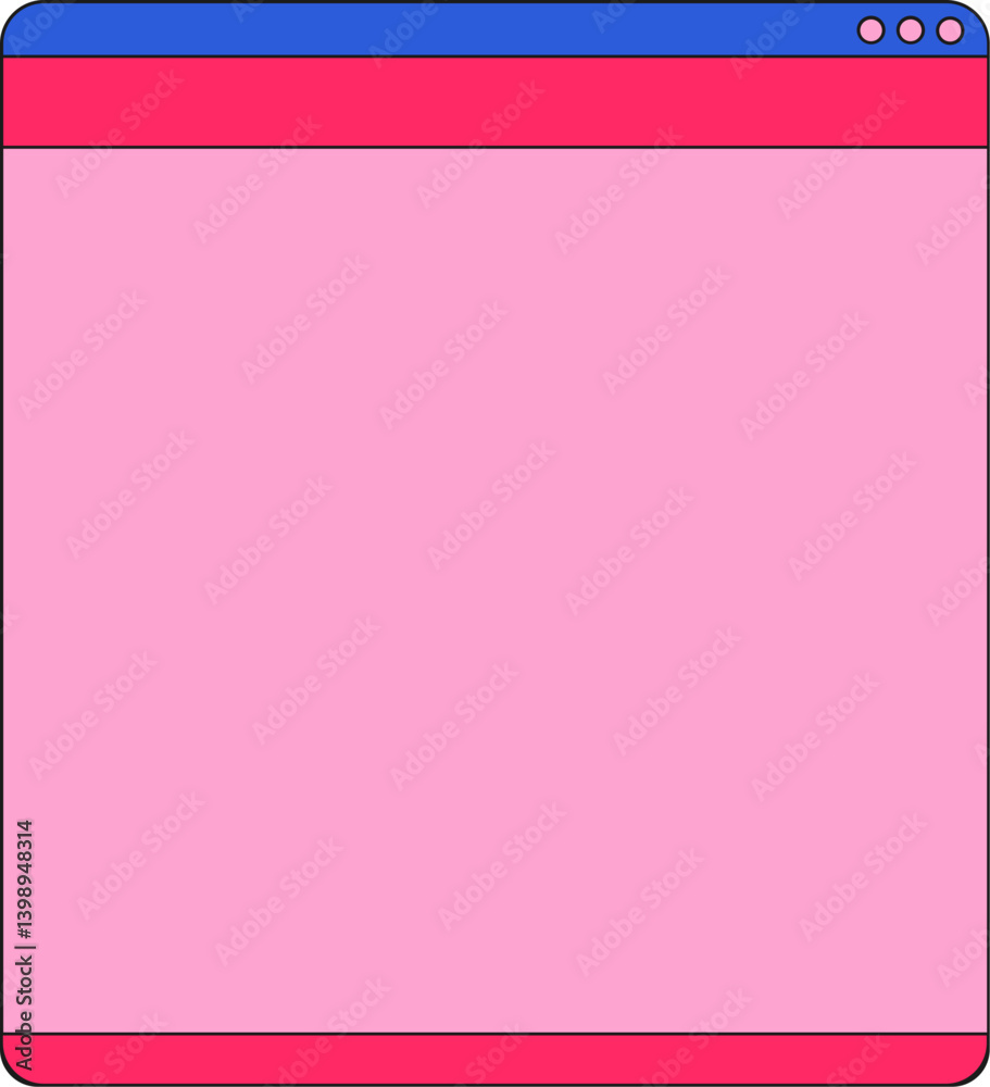 Lined Retro UI Pop up Computer Lined Retro UI Pop up Computer