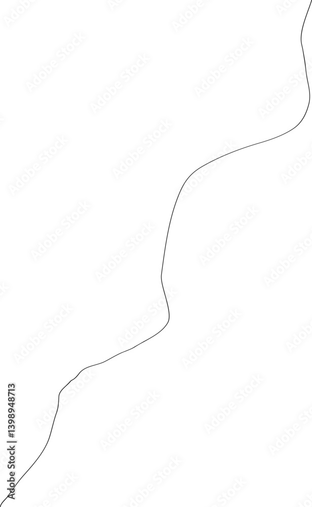 Fototapeta premium Hand Drawn Abstract Line Geometric Wavy