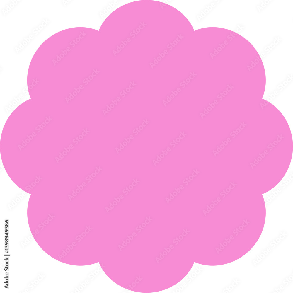 Minimalist Retro Flower Sticker Shape Geometric Frame Illustration Minimalist Retro Flower Sticker Shape Geometric Frame Illustration