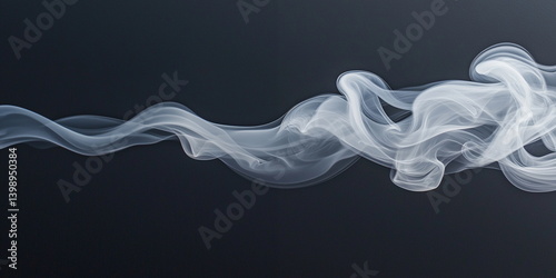 Ethereal smoke wisps undulating against a dark background  