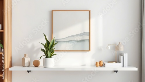 Professional Virtual Background for Video Calls with Minimalist Office Decor