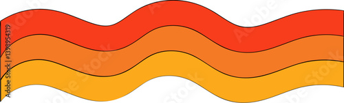 Retro Groovy Curvy Line 70s