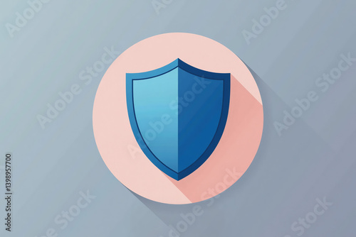 Free Download Flat design blue shield icon representing security and protection [with copy space] - GFXLoad
