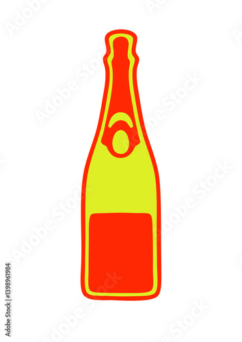 bouteille de champagne dessin
