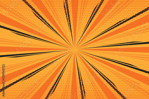 Comic book pop art strip radial backdrop