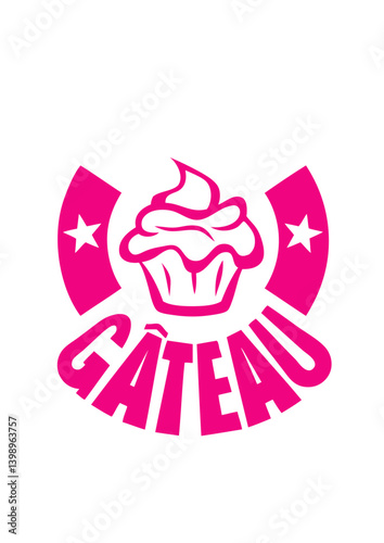 ajouter texte gateau logo dessin