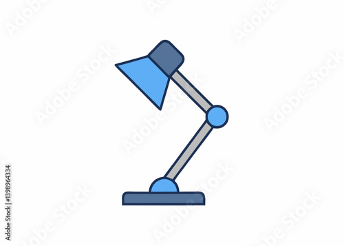 Study Lamp Illustration: A modern study lamp is depicted in a clean and simple illustration, showcasing a sleek design that is both functional and stylish.