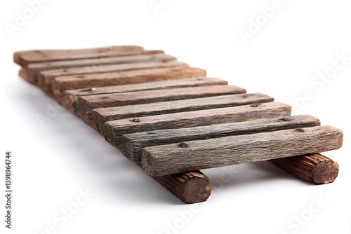 Elegant Wood Span White Isolated View
 photo