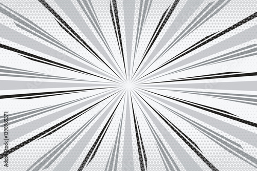 Comic book pop art strip radial backdrop