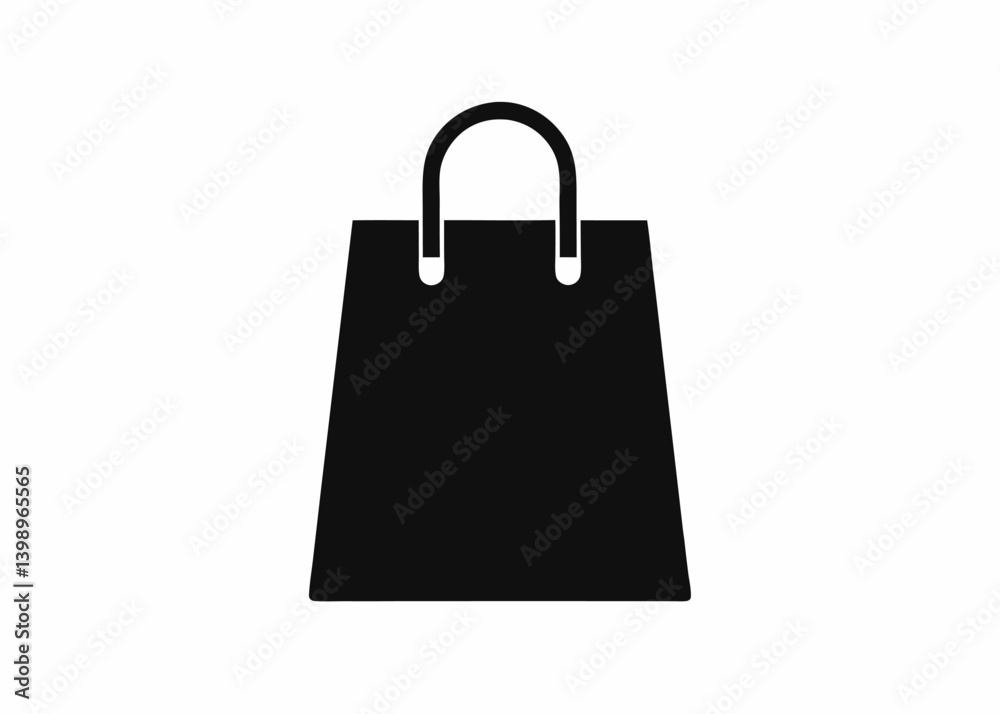 Shopping Bag Icon: This image shows a bold, minimalist shopping bag icon, a simple and versatile visual that communicates commerce, purchase, and retail with clean lines and impactful design. Shopping Bag Icon: This image shows a bold, minimalist shopping bag icon, a simple and versatile visual that communicates commerce, purchase, and retail with clean lines and impactful design.