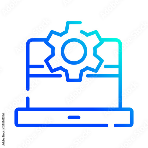 Obraz na płótnie Settings icon w salonie