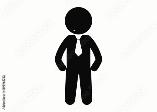 Businessman Icon: A simple yet effective icon depicting a businessman, ideal for presentations, websites, or any project requiring a professional, minimalist image.