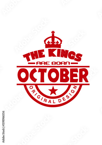 october kings born birth month crown logo anniversaire