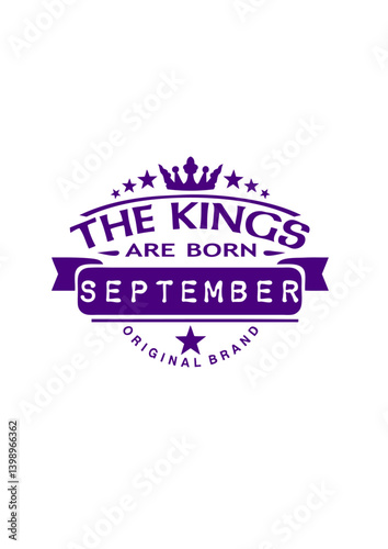 september kings born birth month crown logo anniversaire