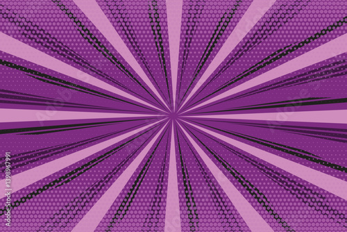 Comic book pop art strip radial backdrop