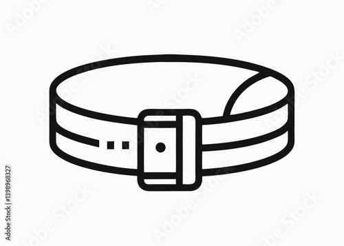 Belt Illustration: An illustration of a sophisticated and classic belt, perfectly representing style and design. This versatile accessory, with its secure buckle.