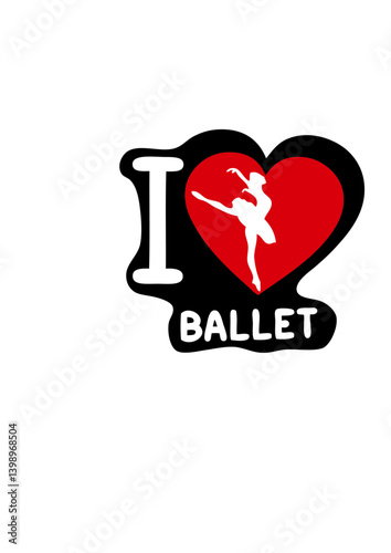I love coeur danseuse de ballet danse classique art