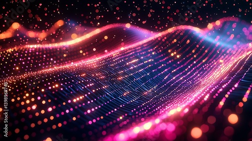 A futuristic technology-themed business background with neon-lit circuit patterns, a digital grid, and a subtle 3D effect, perfect for innovative branding.