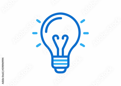 Idea Generation: A simple yet powerful graphic illustration of a glowing lightbulb, symbolizing innovative thinking and creative concepts.