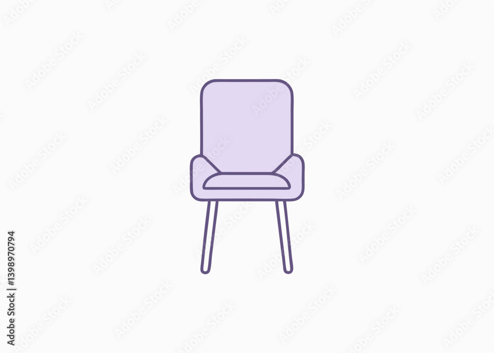 Chair's Elegant Simplicity: This image showcases an inviting armchair, offering a comforting invitation to rest.