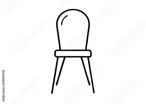 Minimalist Chair Design: A simple, elegant outline of a chair, showcasing its clean lines and functional form