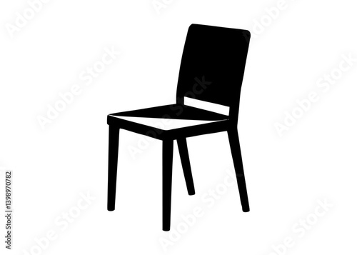 Modern Silhouette Chair: A sleek and minimalist silhouette of a contemporary chair, crafted with clean lines and a focus on modern design