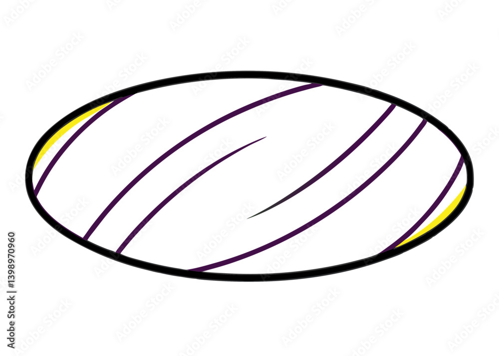 Simple Abstract Oval Design: A minimalist illustration of an oval with lines. Simple Abstract Oval Design: A minimalist illustration of an oval with lines.