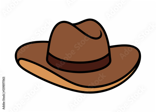 Western Icon: A classic cowboy hat, symbol of the American West, with its characteristic wide brim and stylish look. Embodying adventure and rugged charm.