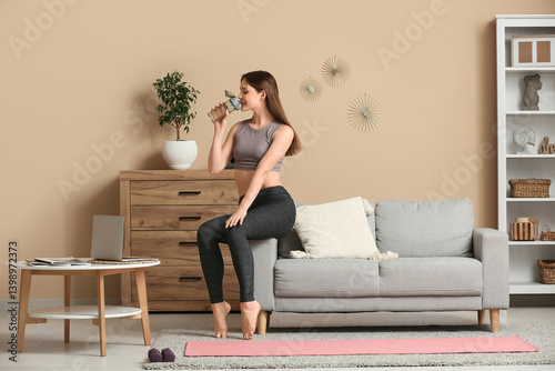 Beautiful young woman with ...