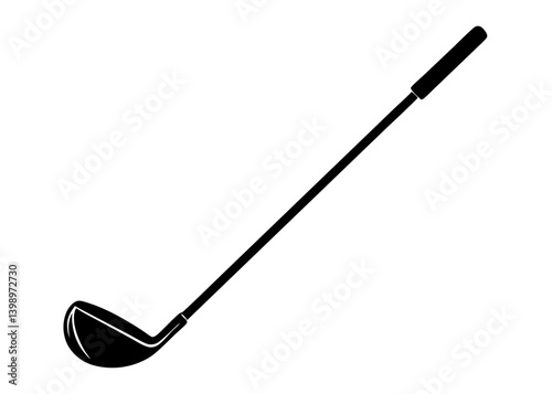 Golf Club Silhouette: A sleek and stylized silhouette of a golf club against a simple background. A timeless symbol of the sport.