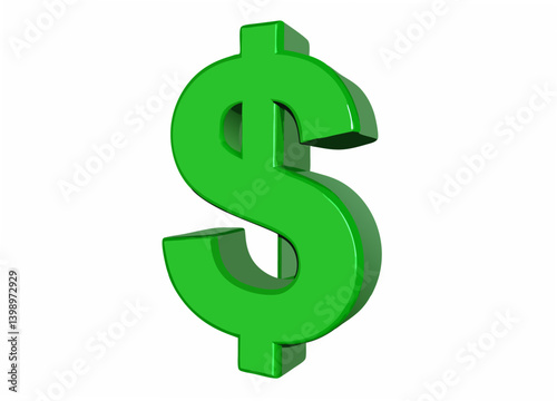 Vivid Dollar Sign: A vibrant and stylized dollar symbol, signifying financial prosperity and economic concepts in a visually appealing manner.