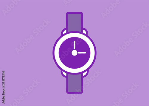 Watch: Timeless style, simple watch on pastel background
