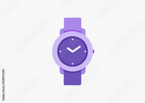 Elegance in Time: A minimalistic timepiece in purple hues, symbolizing the beauty of precision and the passage of moments.