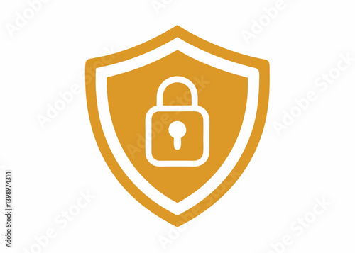 Protected Data: An emblematic shield encapsulates a symbolic padlock, representing unwavering data security and protection from breaches.