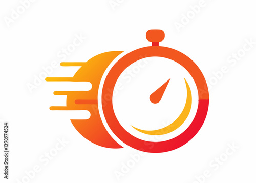Stopwatch Symbolizing Time: A dynamic image of a stopwatch, with blurred motion trails, conveys the essence of time, speed, and urgency in a vibrant color scheme.
