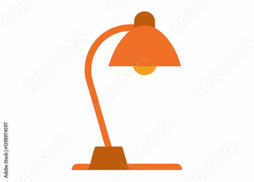Modern Desk Lamp: A simple yet stylish desk lamp radiates a warm, inviting glow, ready to illuminate ideas and inspire productivity.