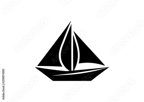 Sailboat Silhouette: A minimalist silhouette of a sailboat against a backdrop of serenity, invoking the freedom of the sea and the allure of exploration.