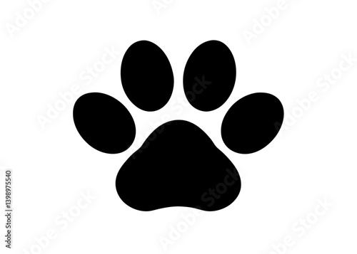 Paw Print: A simple yet compelling paw print, conveying the playful charm of the beloved domestic animal