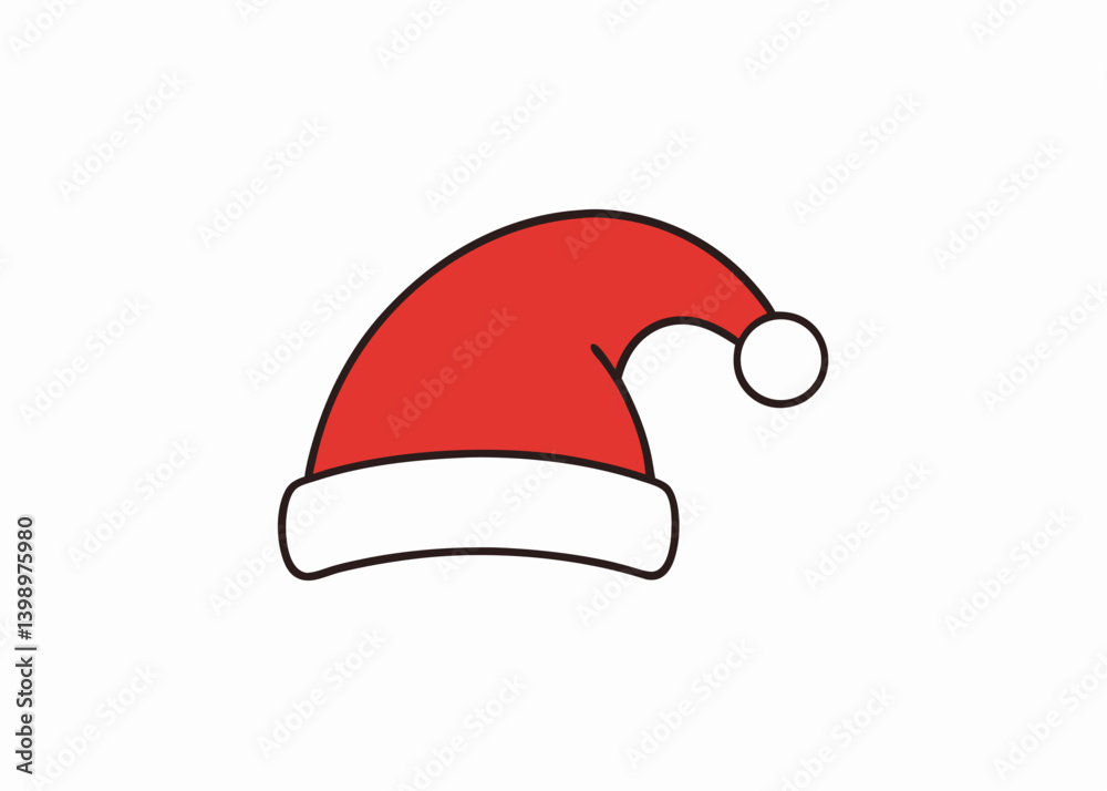 Christmas Cap's Festive Charm: A cheerful depiction of a traditional santa cap, perfect for holiday greetings. Christmas Cap's Festive Charm: A cheerful depiction of a traditional santa cap, perfect for holiday greetings.