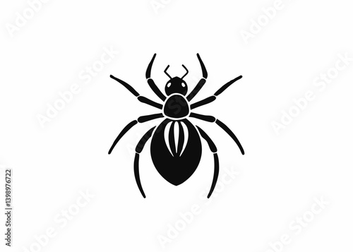 Spider Silhouette: An insect silhouette with striking contrast of black and the light-background, creating a modern yet intriguing look.