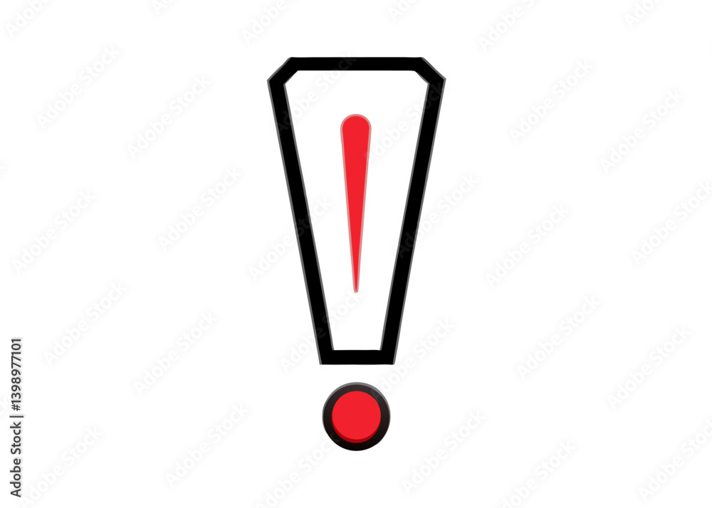 Attention Graphic: Bold exclamation mark signifies importance, a direct visual communication tool for warnings, emphasis, or urgent announcements. Attention Graphic: Bold exclamation mark signifies importance, a direct visual communication tool for warnings, emphasis, or urgent announcements.