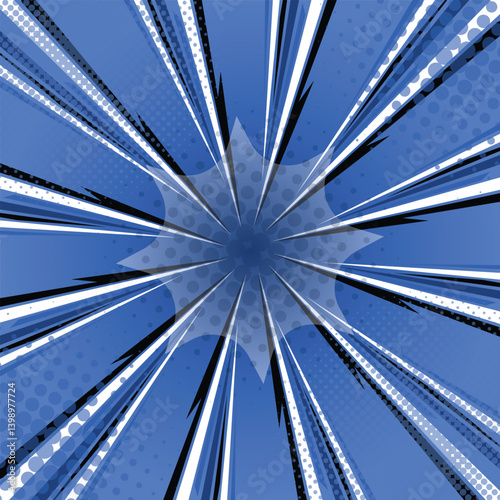 Comic book pop art strip radial backdrop