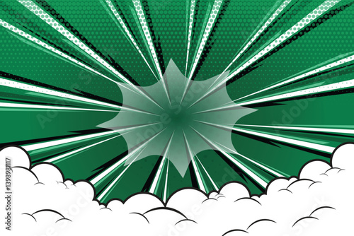 Comic book pop art strip radial backdrop